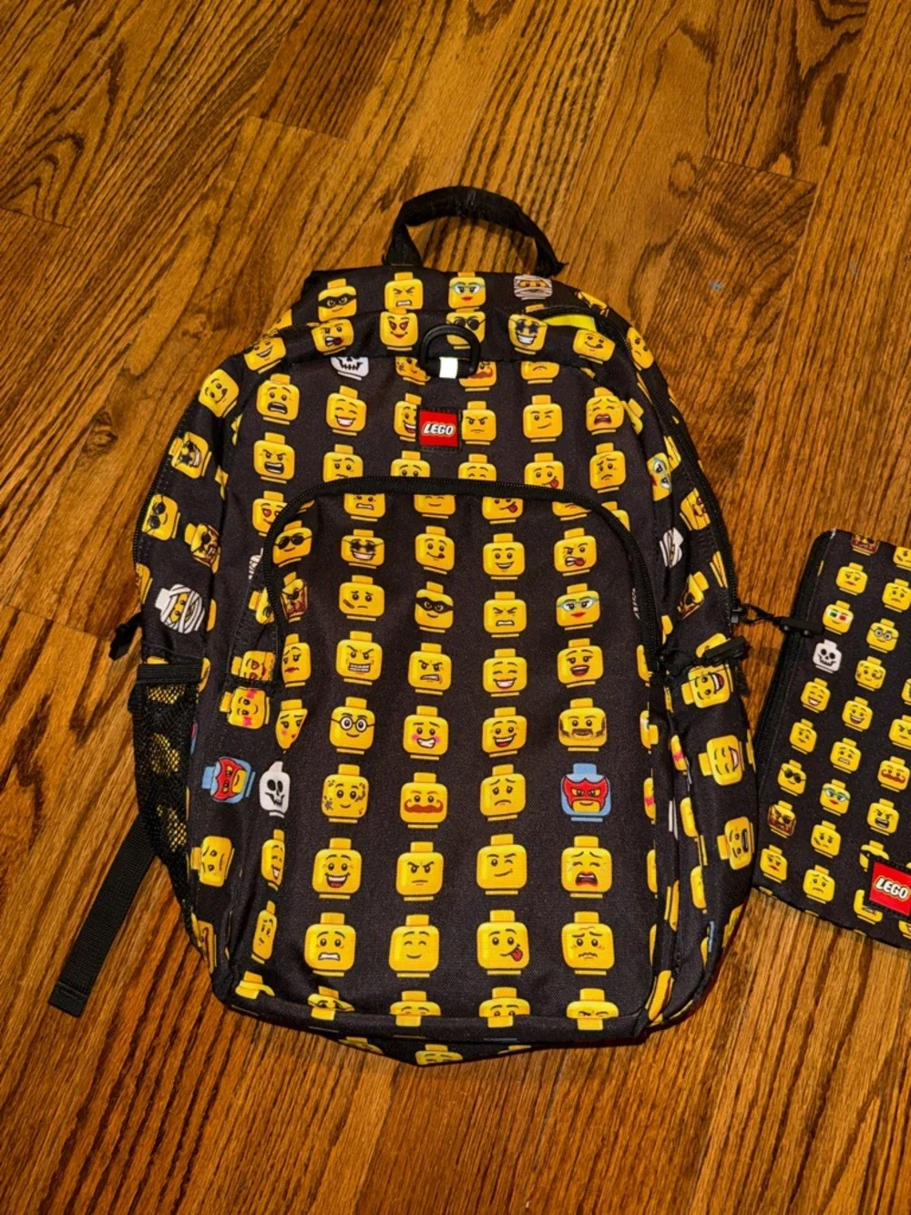 LEGO Heritage Classic Kids lego head School Backpack AND POUCH EUC